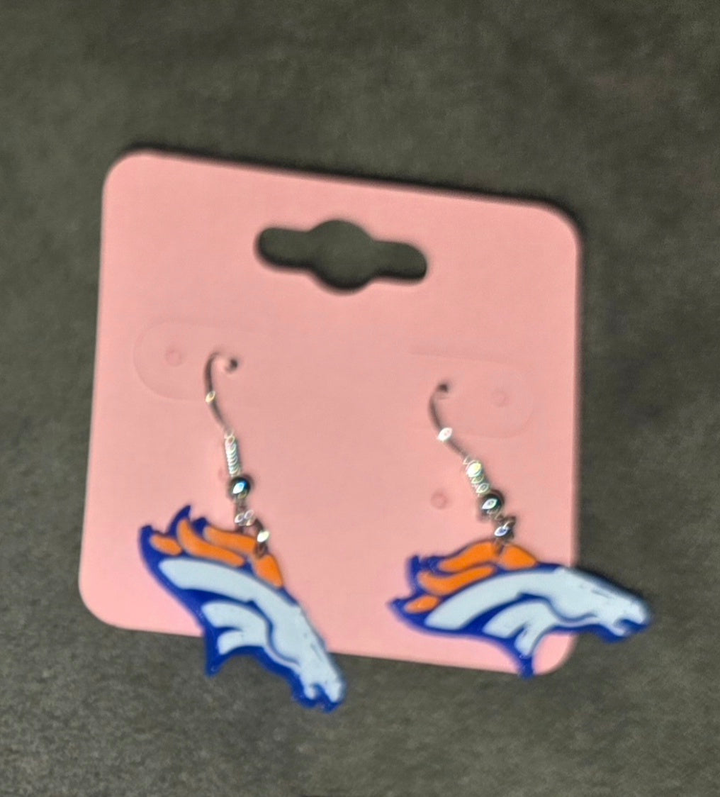 Denver Broncos earrings