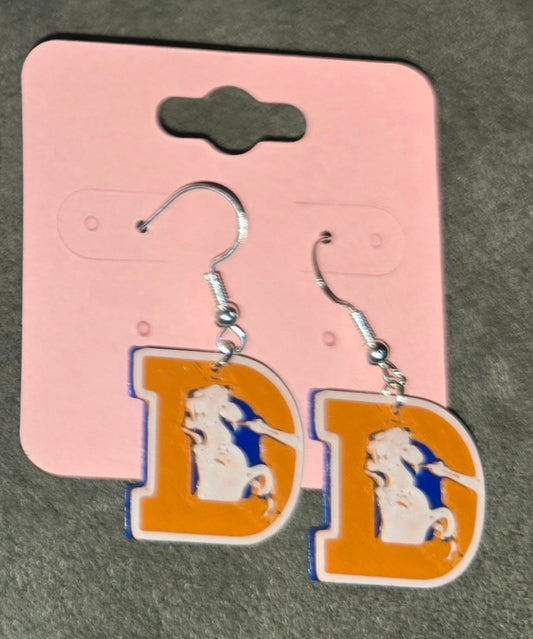 Denver Broncos earrings